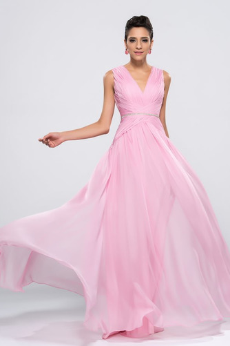 Robe de soirée Fourreau plissé Mousseline Fermeture à glissière - Page 1