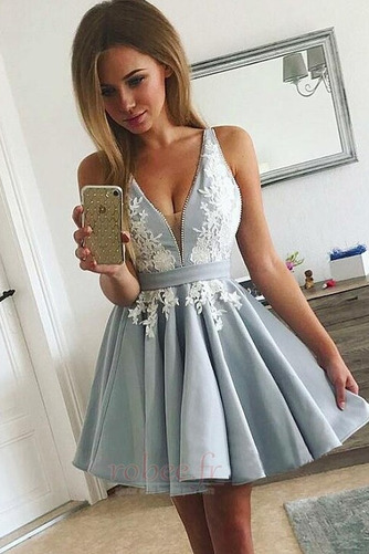 Robe de cocktail Sexy Naturel taille Dentelle Automne a ligne - Page 1