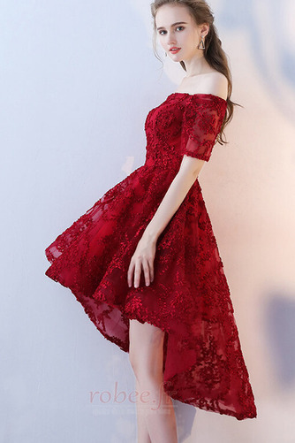 Robe de cocktail Tulle Manche Courte Glamour Fermeture à glissière - Page 5