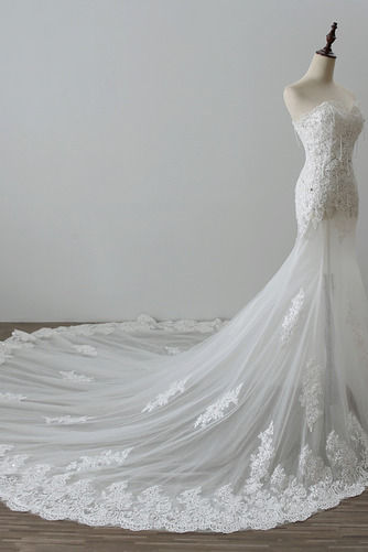 Robe de mariée Tulle Norme Automne Dépouillé Elégant Lacez vers le haut - Page 3