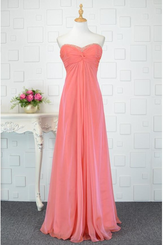 Robe de demoiselle d'honneur Glissière Sans Manches Été Longueur de plancher - Page 1