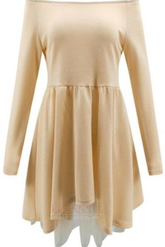 Robe de cocktail Col Bateau mini Gradins Froid a ligne Naturel taille - Page 8