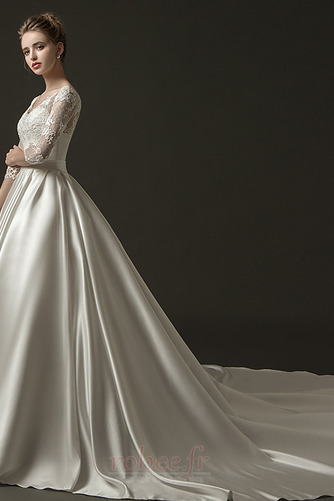 Robe de mariée Traîne Longue aligne 3/4 Manche Trou De Serrure - Page 4