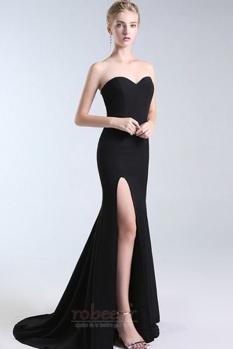 Robe de soirée Soie Col en Cœur Dos nu Manquant Simple Été A-ligne - Page 2