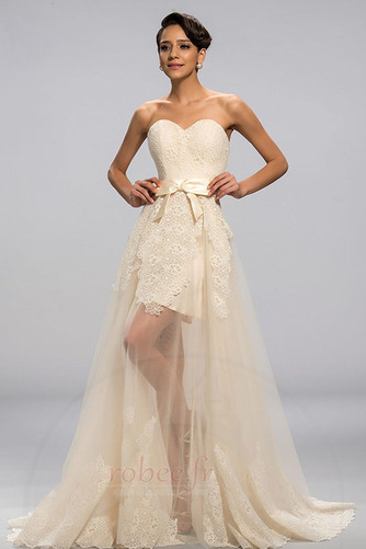 Robe de bal Naturel taille a ligne Poire Dentelle Train de petit - Page 1