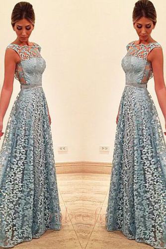 Robe de soirée Epurée Dentelle Rosée épaule Longueur de plancher - Page 1