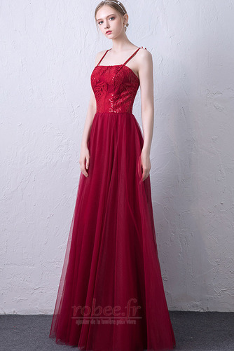 Robe de soirée noble Laçage Bretelles Spaghetti Sans Manches - Page 3