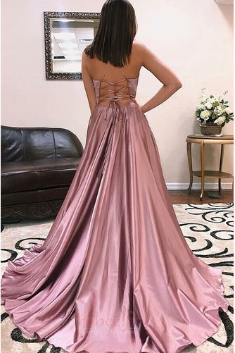 Robe de bal A-ligne Ouverture Frontale Col en V Train de petit - Page 2