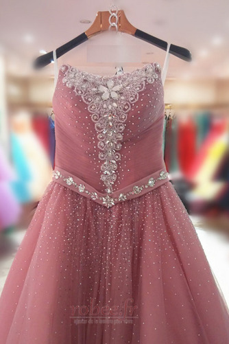 Robe de bal Tulle Fourreau Avec Bijoux Naturel taille Laçage - Page 6