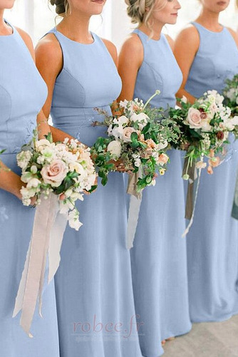 Robe de demoiselle d'honneur Mousseline Naturel taille Trou De Serrure - Page 2