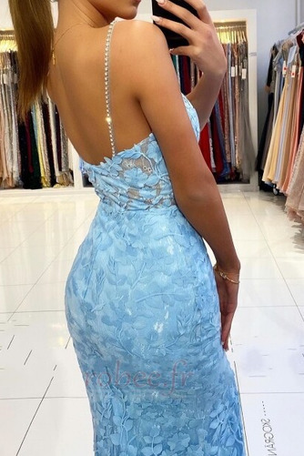 Robe de soirée Près du corps Dentelle Ouverture Frontale Sans Manches - Page 2