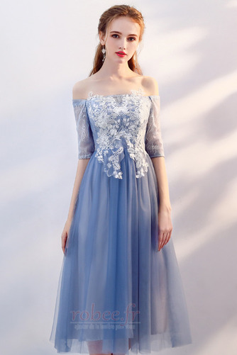 Robe de demoiselle d'honneur Tulle Naturel taille Longueur Mollet - Page 3