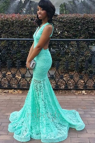 Robe de bal Sirène Longue Col en V Manquant Ballon Sans Manches - Page 3