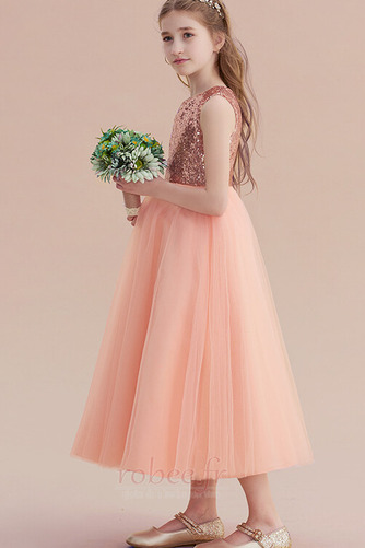 Robe de fille de fleur Longueur Cheville Sans Manches a ligne - Page 3