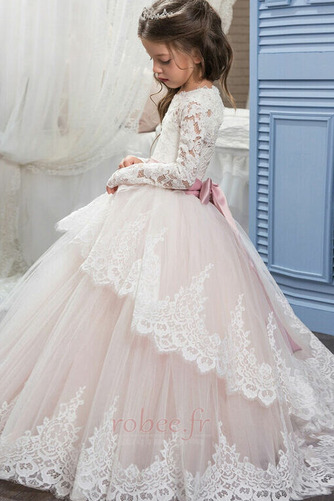 Robe de fille de fleur Manche Longue Petit collier circulaire - Page 4