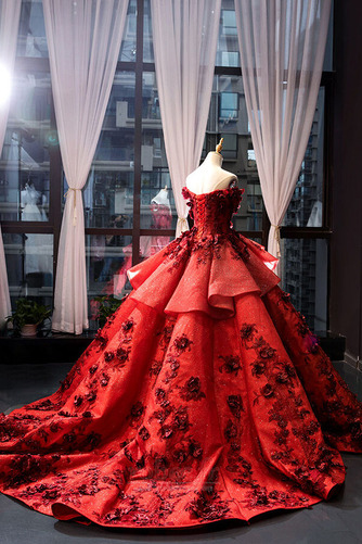 Robe de bal Longue Rosée épaule Cérémonial Manche Courte Mariage - Page 6