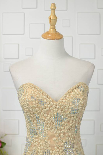 Robe de bal Dos nu Fourreau Avec Bijoux Longueur au sol Tulle - Page 4