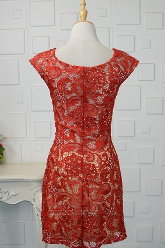 Robe de soirée Chic Glissière Près du corps Rosée épaule Couvert de Dentelle - Page 4