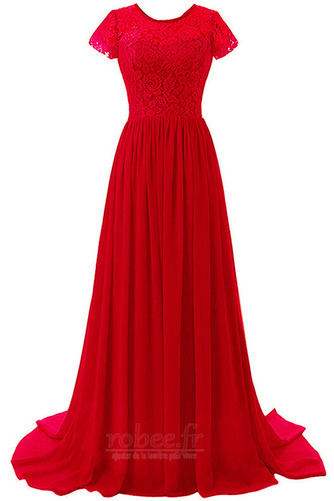 Robe de soirée Naturel taille Vente Dentelle A-ligne Sauge Manche Courte - Page 10