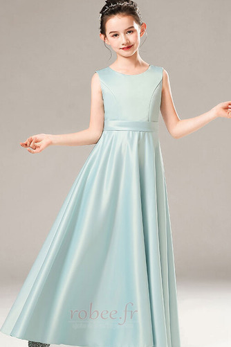 Robe de fille de fleur Naturel taille A-ligne Drapé Fermeture à glissière - Page 3