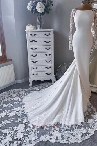 Robe de mariée Automne Manche Aérienne Manche Longue Eglise Médium - Page 1