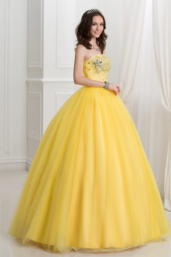 Robe de bal Tulle Cérémonie Ancien Décolleté Dans le Dos Traîne Courte - Page 3