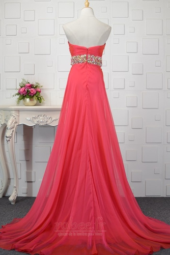 Robe de soirée Dos nu Perler A-ligne Col en Cœur Sans Manches - Page 3