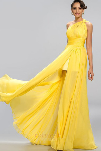 Robe de soirée Sexy A-ligne Mousseline Drapé Sans Manches Dos nu - Page 4