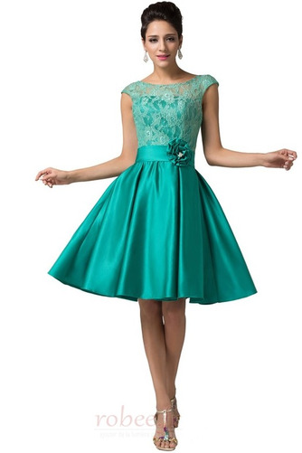 Robe de soirée Mi-longues Glamour Sans Manches A-ligne Fermeture à glissière - Page 4