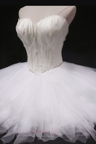 Robe de cocktail Romantique Printemps Col en Cœur Gradins Courte - Page 4