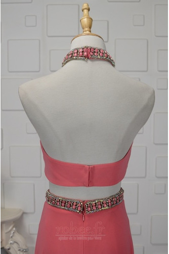 Robe de bal Sexy Fourchure Frontale Manquant Cristal Petit collier circulaire - Page 5