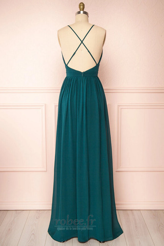 Robe de soirée Mousseline aligne Col en V Sans Manches Simple - Page 3