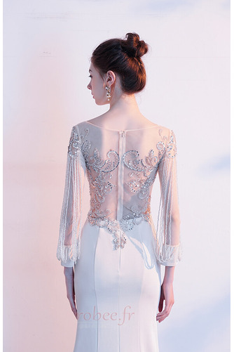 Robe de soirée Elégant Manche Aérienne élancé Col Bateau Drapé - Page 6