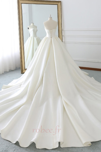 Robe de mariée Drapé Longue Cathédrale Elégant Sans Manches Printemps - Page 4