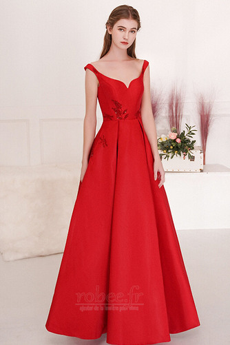 Robe de bal Sans Manches Manquant Traîne Courte Satin Drapé Automne - Page 1