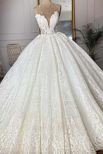 Robe de mariée Sans courroies Sans Manches Glissière Luxueux - Page 1