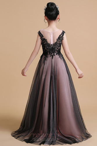 Robe de fille de fleur Tulle Sans Manches Montrer Col de chemise t - Page 2