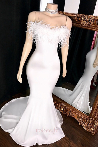 Robe de soirée Ballon Train de balayage Sirène Satin Naturel taille - Page 1