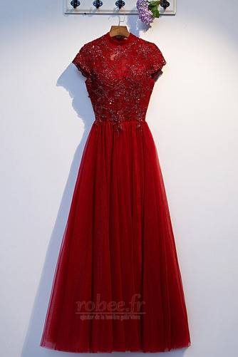 Robe de soirée Décalcomanie Trou De Serrure Été Manche Courte - Page 9