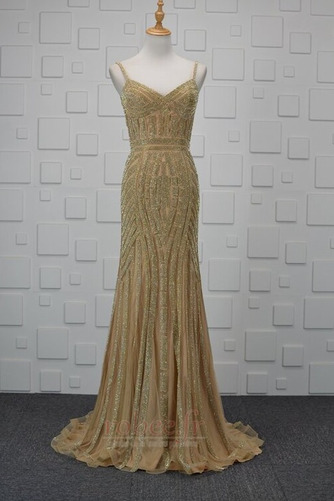 Robe de soirée Tulle Naturel taille semi-couverte Étoilé Corsage Avec Bijoux - Page 1