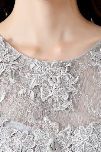 Robe de demoiselle d'honneur Nœud à Boucles Naturel taille Fermeture à glissière - Page 4