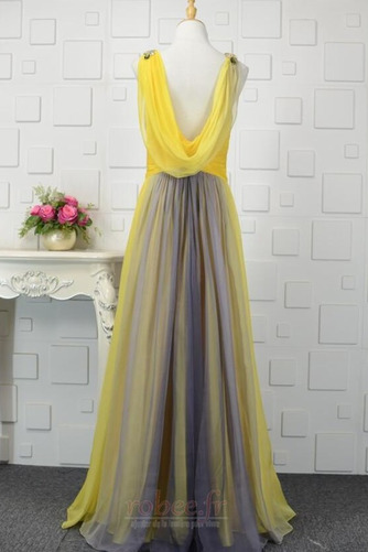 Robe de soirée Chic Ballon Mousseline Naturel taille Longueur au sol - Page 3