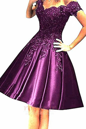 Robe de cocktail Longueur de genou Laçage Naturel taille Manche Courte - Page 7