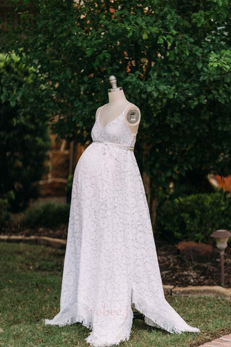 Robe de mariée Sexy Été Col en V Foncé Entrecroisé Plage Empire - Page 7