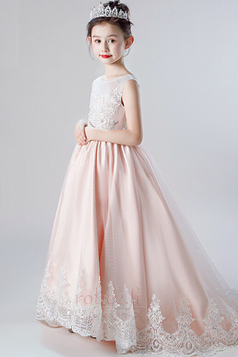 Robe de fille de fleur Naturel taille Tulle Longue A-ligne Perlé - Page 4