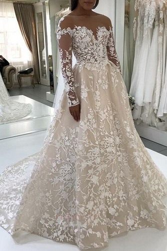 Robe de mariée Manche Longue De plein air Automne Dos nu gossamer - Page 3