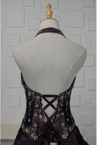 Robe de bal Corsage Avec Bijoux Laçage Naturel taille Taffetas - Page 5