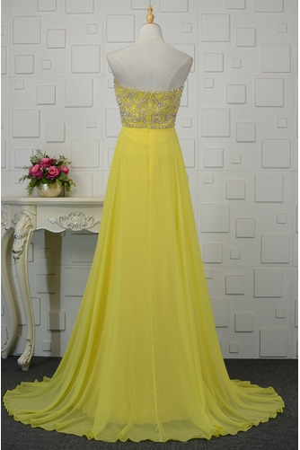 Robe de soirée Dos nu Mousseline Chic Sans Manches Fourreau Avec Bijoux - Page 3