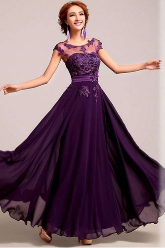 Robe de soirée Mode Col Bateau A-ligne Longueur Cheville Froid - Page 1