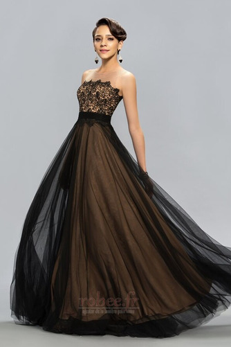 Robe de soirée Tulle Glissière Sans Manches Naturel taille Été - Page 3